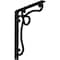Ekena Millwork Orleans Wrought Iron Bracket, (Single center brace), Antiqued Pale Gold 1 1/2"W x 12"D x 15"H BKTM01X12X15SOLAPG - alternate 1
